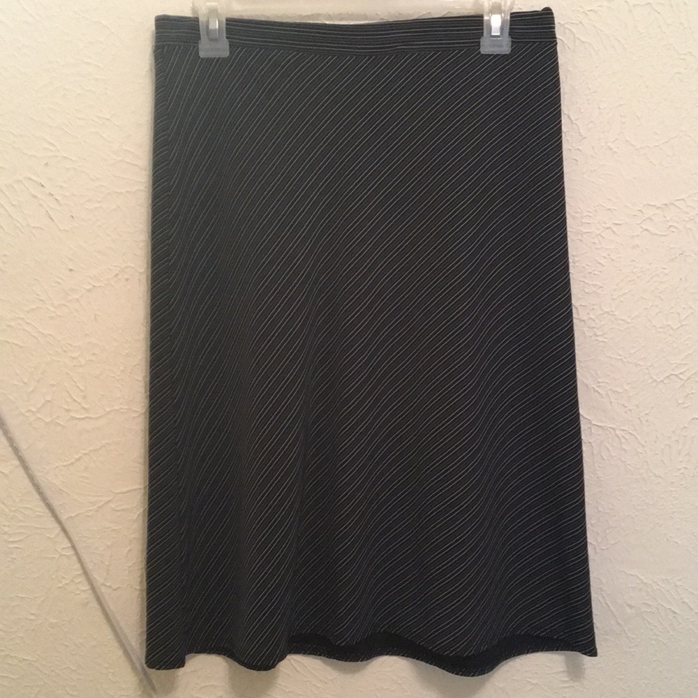 Black and white striped skirt